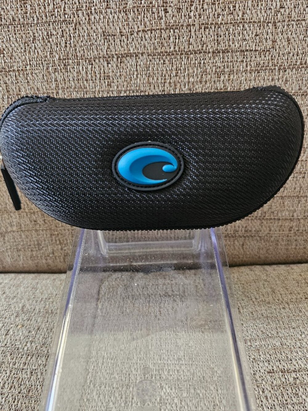 Costa Del Mar Black Semi-Hard Zipper Eyeglass Sunglasses Case Protective